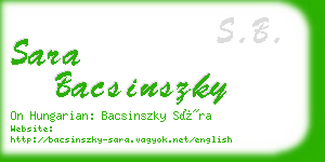 sara bacsinszky business card